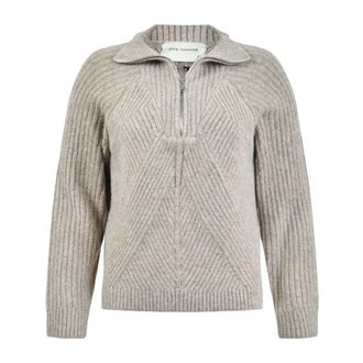 Sofie Schnoor Snos 416 Sweater - Dames - V-hals truien - Grijs - S - Katoen - Truien & Vesten