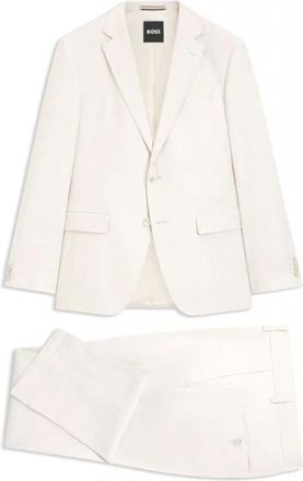 HUGO BOSS Single-Breasted Suit - Heren - Business pakken - Beige - XL - Kostuums