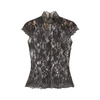 Valentino Lace Top - female - Valentino - Blouses - Black - S - Blouses & Shirts
