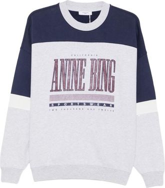 Anine Bing Miles Logo-print Panelled Sweatshirt