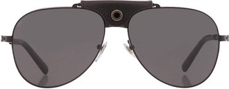 Bulgari Polarized Grey Pilot Mens Sunglasses BV5061Q 128/48 60