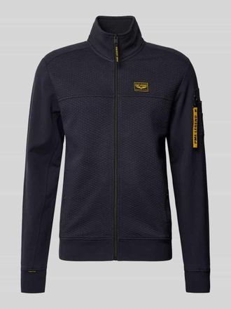 PME Legend Sweatjacke mit Strukturmuster in Marine, Größe XXXL
