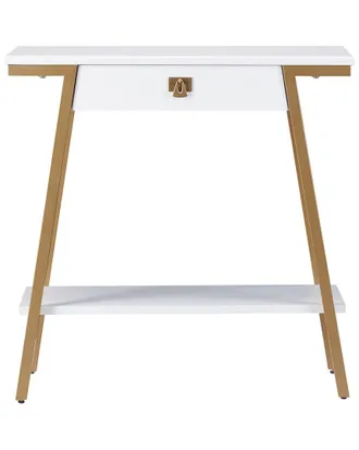 Leick Home Empiria Wood & Metal Console Table with Drawer