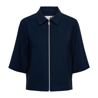 &Co Woman Ginni Jas - Dames - Jassen - Blauw - Maat: 2XL Polyamide