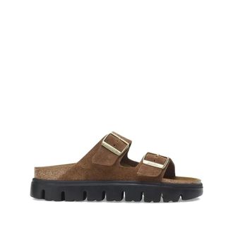 Birkenstock Sliders, female, Brown, Size: 11 US Arizona Chunky Narrow Fit