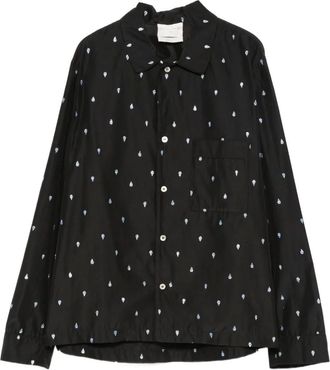 Forte_Forte buttoned patterned shirt - women - Fabric - III - Black