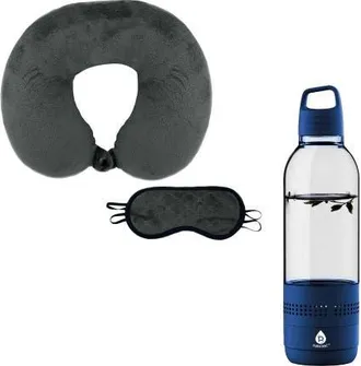 Pursonic Travel Comfort & Entertainment Bundle 2-in-1 Water Bottle Speaker & Memory Foam Travel Pillow with Sleep Mask in Multicolor at Nordstrom