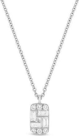 Bony Levy Gatsby 18K White Gold Diamond Rectangle Pendant Necklace at Nordstrom Rack