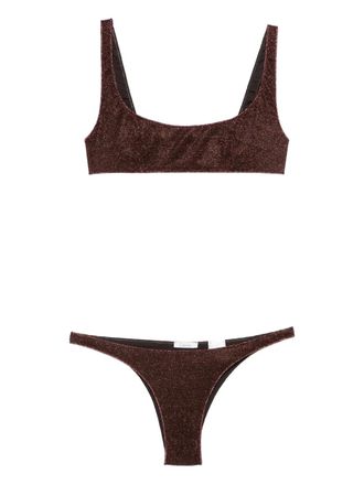 Os&eacute;ree square neck beachwear - Brown