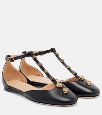 Chlo&eacute; Chlo&eacute; Celeste embellished leather flats