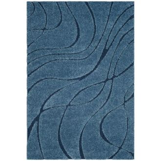 Safavieh Alfombra azul claro/azul 160 x 229 cm