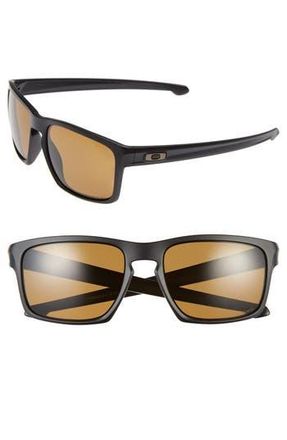 Oakley Sliver F 57mm Polarized Sunglasses in Matte Black/Bronze at Nordstrom Rack