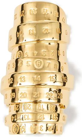 Maison Margiela Ring met kenmerkend nummerpatroon - Goud