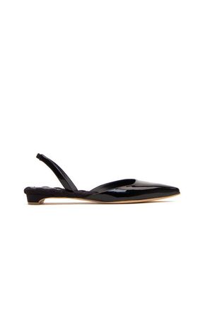 AERA Jackie vegan slingback flat sandal in Black Patent at Nordstrom, Size 41.5