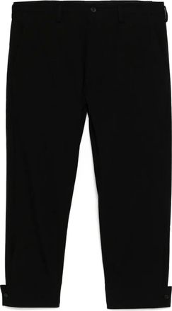 Yohji Yamamoto Pantaloni in tela con cintura - Nero