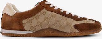 Gucci Sneakers Gucci Shift in suede con inserti in Tessuto GG Supreme - GUCCI - gender_Man