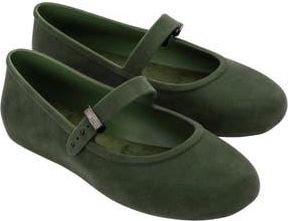 Melissa Soft Velvet Ballerina Flat in Green at Nordstrom Rack, Size 7