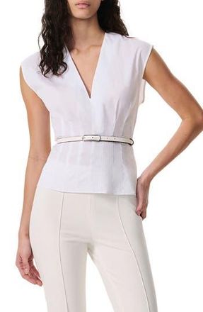 Rag & Bone Ines Pleated Poplin Top in White at Nordstrom Rack, Size 12