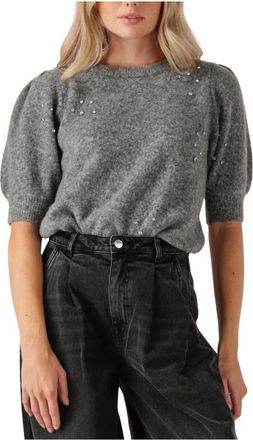 Janice Payton Stones Sweater - Dames - Ronde hals truien - Grijs - XL - Wol - Truien & Vesten