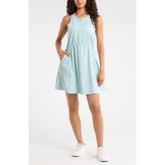 Zella Atlas Tiered Athletic Dress in Blue Raindrop at Nordstrom, Size Xx-Large