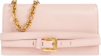 Balmain Shuffle Wallet On Chain - Dames - Portefeuilles - Roze - ONE Size - Leer - Accessoires