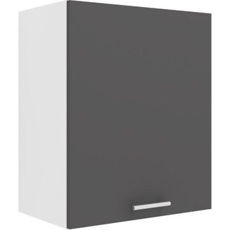 ebuy24 Armadio da cucina vcm appeso Dimensioni ca. a. 60 x l. 50 x t. 31 cm Armadio appeso con due scomparti Mobili da cucina - Esilo (Bianco / Antracite)