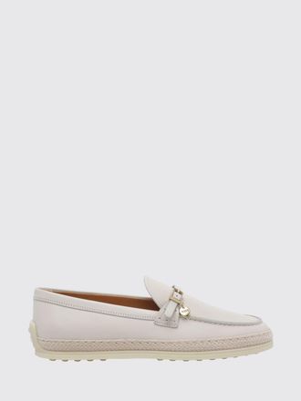 Tod's Smooth Leather Loafers with Pebbled Sole and Engraved Logo