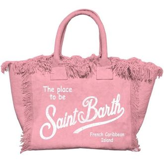 MC2 Saint Barth Tote Bags, female, Pink, Size: ONE SIZE Mini Vanity fluo pink terry handbag