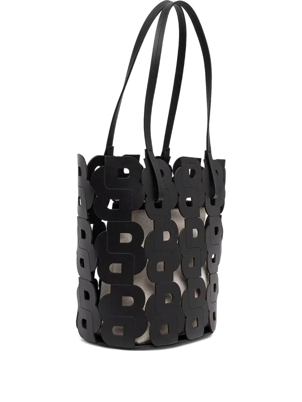 【Hugo Boss】Woman Tote Bags 2Colors BOSS - Two-tone faux-leather tote bag with signature details