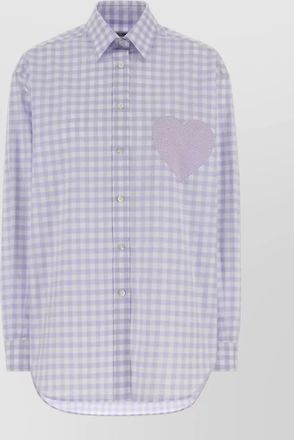 Moschino cotton embroidered poplin oversized shirt