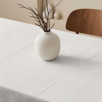 Muare Home Mantel antimanchas 100% algod&oacute;n beige 400x155 cm