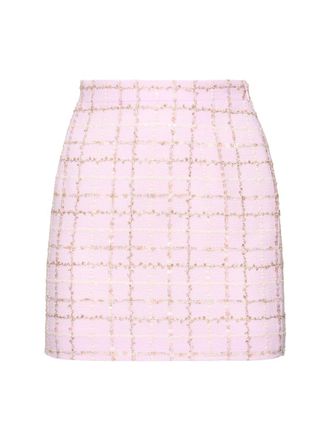 ミニスカート Alessandra Rich Braided Cotton Mini Skirt With Contrast Alessandra Rich Braided Cotton Mini Skirt With Contrast