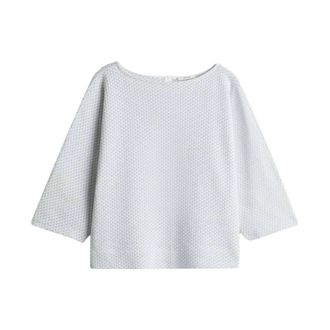 OPUS Sassoni Top - Dames - Blouses & Shirts - Blauw - Maat: L Katoen