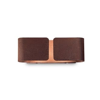 Ideal Lux Applique Rustica-country Clip Metallo Corten 2 Luci G9 3w 3000k Luce Calda