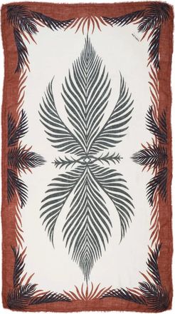 Osklen Sjaal met bladerprint - Wit