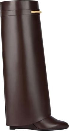 Givenchy Shark Boots - Dames - Hoge Laarzen - Bruin - 37 EU - Leer - Schoenen