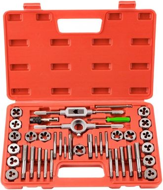 OEM Juego De 40 Piezas De Machos Y Terrajas M&eacute;tricas M3-m12 De Acero Con Machos Acanalados, Terrajas Y Extractores De Tornillos
