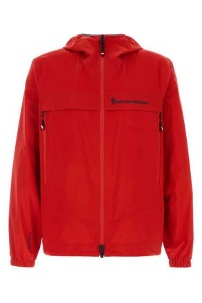 Moncler Red Logo Hooded Jacket