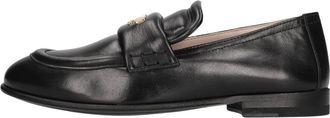 Moschino Logo Buckle Loafers - Dames - Loafers - Zwart - 37 EU - Leer - Schoenen