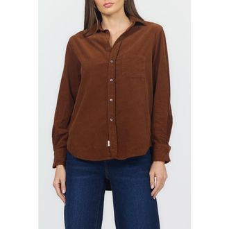 Dear John Denim Galina Relaxed Button Up Shirt in Cappuccino at Nordstrom, Size X-Small