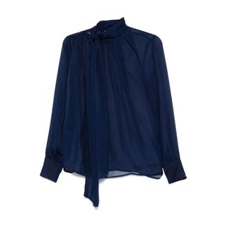 Elisabetta Franchi Blue Silk Shirt for Women