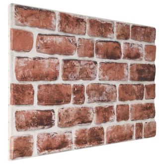 vidaXL Paneles De Pared 10 Pcs Marr&oacute;n Oscuro Y Blanco 100 X 50 Cm Vidaxl