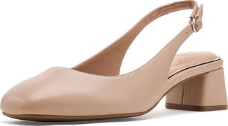 Rockport Total Motion Danna High Womens Heels Light Natural : 7.5 W (C), Leather/Rubber