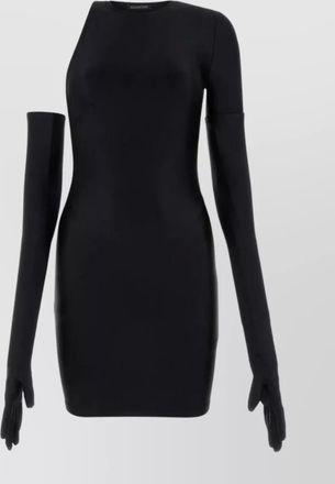Balenciaga one-shoulder dress with back cut-out and fitted silhouette