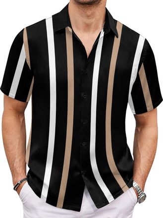 Generic Mens Hawaiian Shirt Short Sleeve Casual Summer Beach Aloha Shirt Floral Button Down Tropical Hawaii Shirts (UK, Alpha, M, Regular, Regular, 17)