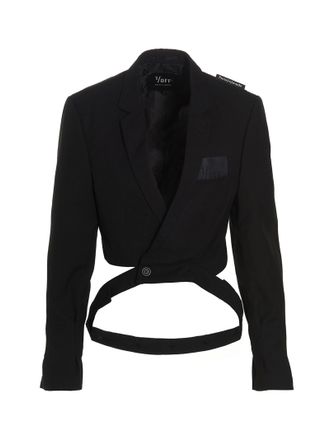 1/OFF 1/Off Womens Cropped Blazer Jacket