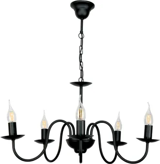 OEM L&aacute;mpara Colgante, Ara&ntilde;a, Candelabro, Negro Cl&aacute;sico, 15-510 Candelas