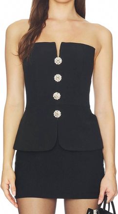 Astr Annemarie Strapless Top In Black