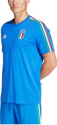 adidas Italy DNA 3-Stripes Football T-shirt Asia Sizing Blue IU2108
