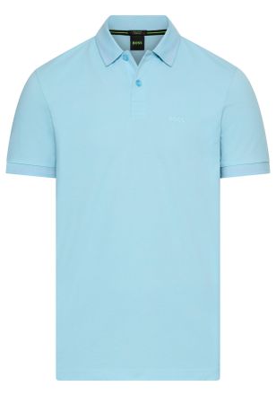 Boss Green by Hugo Boss Poloshirt BOSS GREEN Pio, Herren, Gr. XXL, blau (light, pastel blau455), Jersey, Obermaterial: 100% Baumwolle, unifarben, regular fit normal, hoch ges